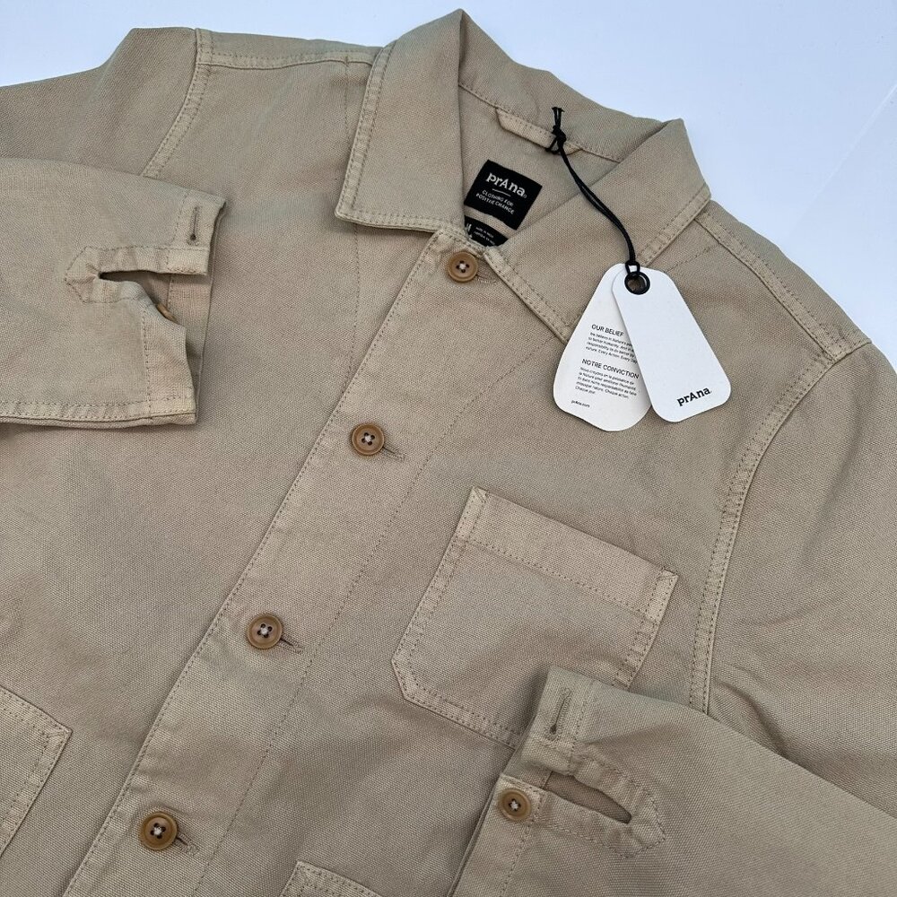 prAna Women's Melrose Canvas‎ Barn Workwear Coat Jacket, Size Medium, Sandstone